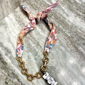 NWT Lele Sadoughi scarf chain necklace